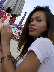 Candid sexy pics from pretty Ladyboy Wicky - Asian ladyboys porn at Thai LB Sex