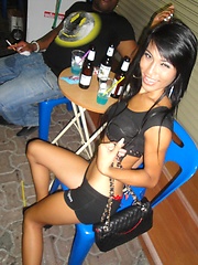 Hot Ladyboy Fon gets off picking up guys on the street - Asian ladyboys porn at Thai LB Sex