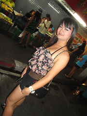 Teen Ladyboy Ping fucks herself with a big green cucumber - Asian ladyboys porn at Thai LB Sex