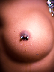 Kai rubs her pierced nipples with a freezing cold ice cube - Asian ladyboys porn at Thai LB Sex