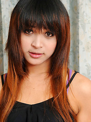 Cute shy ladyboy exposes her small tits