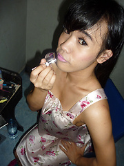 Asian ladyboy Mai - Makeup & Masturbation - Asian ladyboys porn at Thai LB Sex