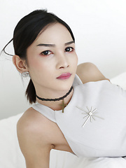 Thai ladyboy fashionista sucks white tourist cock - Asian ladyboys porn at Thai LB Sex