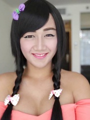 Pretty Asian ladyboy with erect penis fucked in ass - Asian ladyboys porn at Thai LB Sex